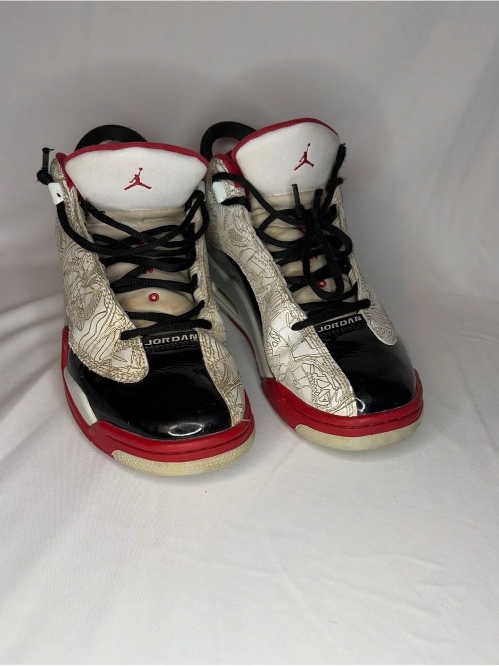 Size 4.5Y - Jordan Dub Zero Varsity Red Sneakers
